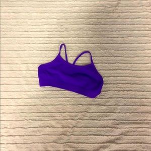 Purple sports bra